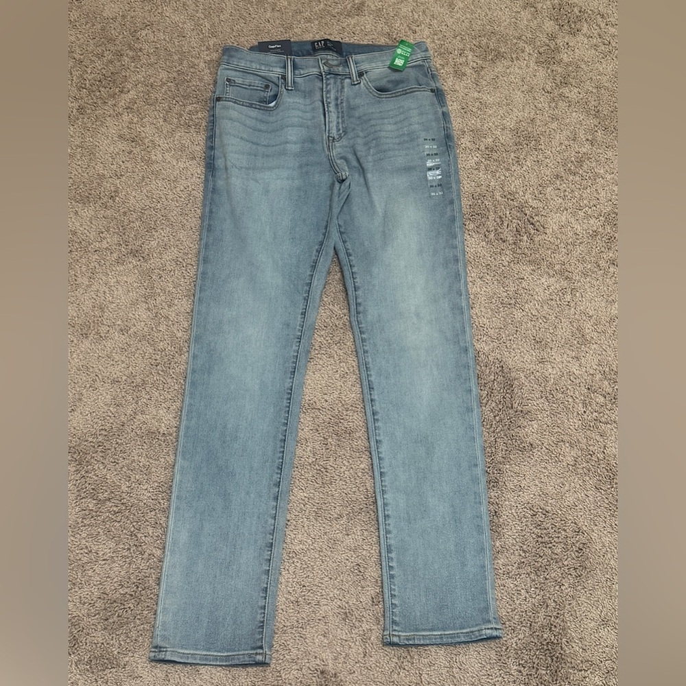 GAP Men's Denim Slim Straight Jeans - Light Blue